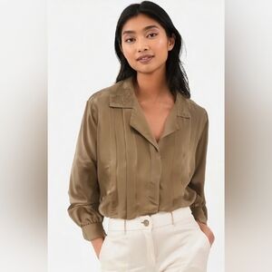 Vintage V-Neck Button Down Shirt Size 14